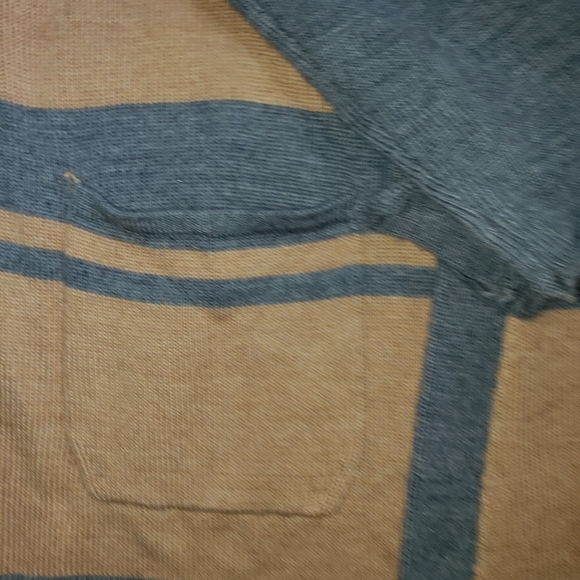 Cynthia Rowley gray and tan sweater w/pockets - Picture 4 of 5